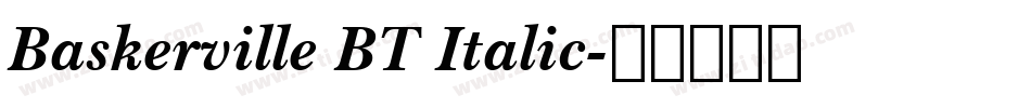 Baskerville BT Italic字体转换